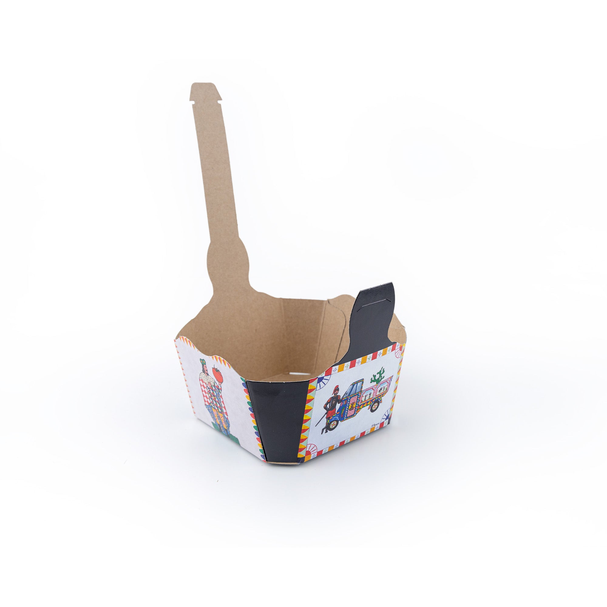 Cartone Teso Interno Kraft Cestino Carte Nero